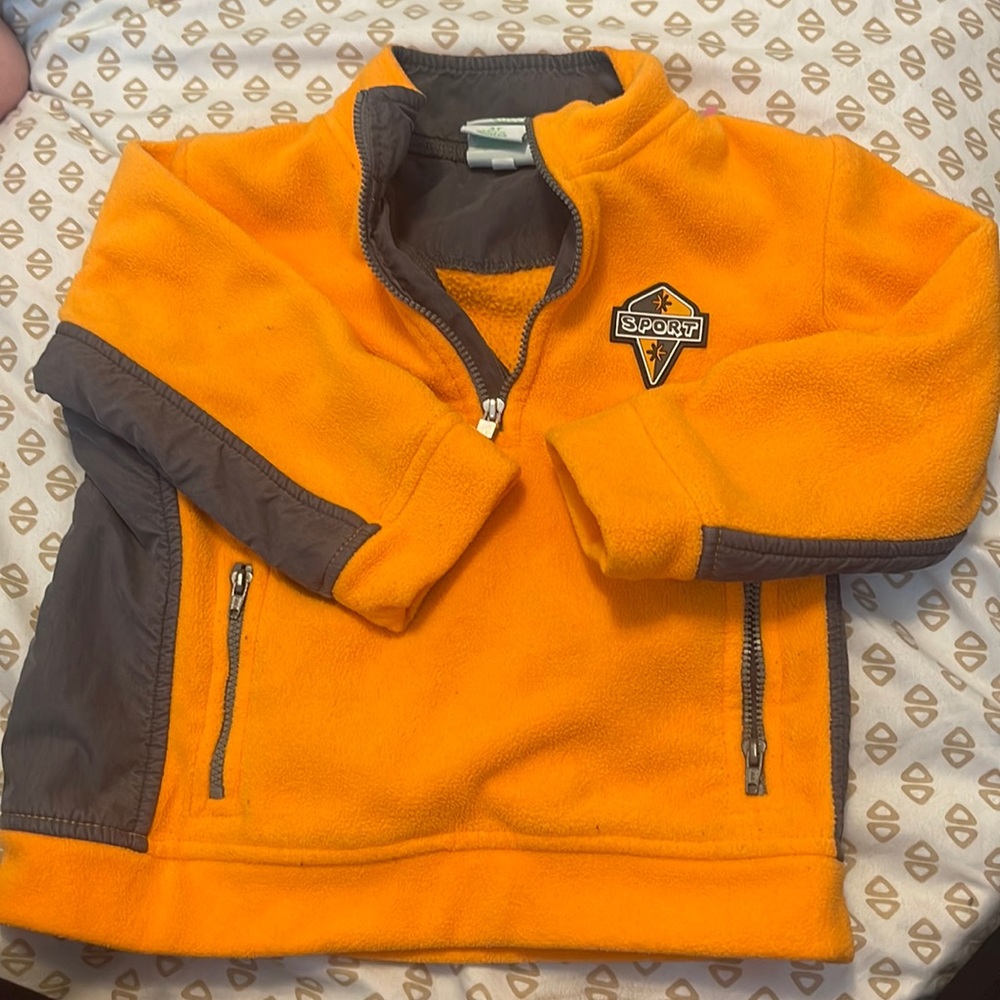 Orange and grey circo toddler boys pullover
